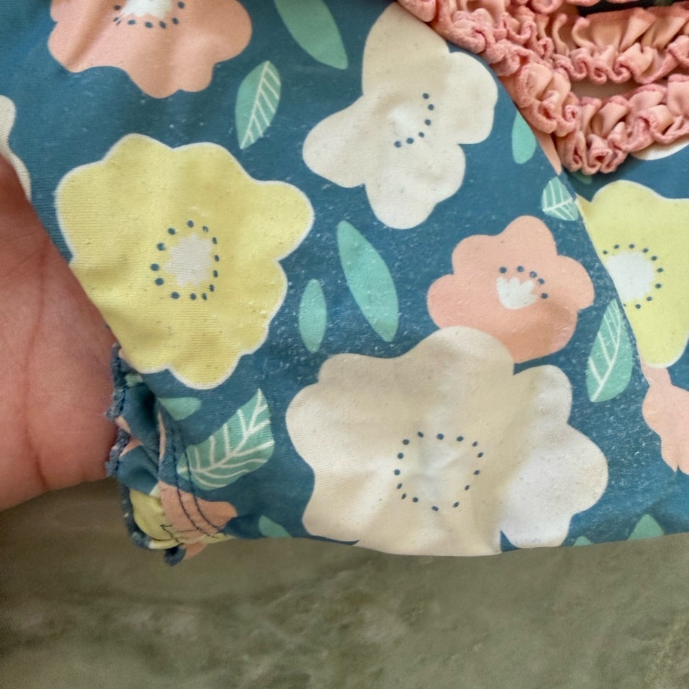 Two Ruffle Butts Floral Kids Rashguard - Picture 5 of 5